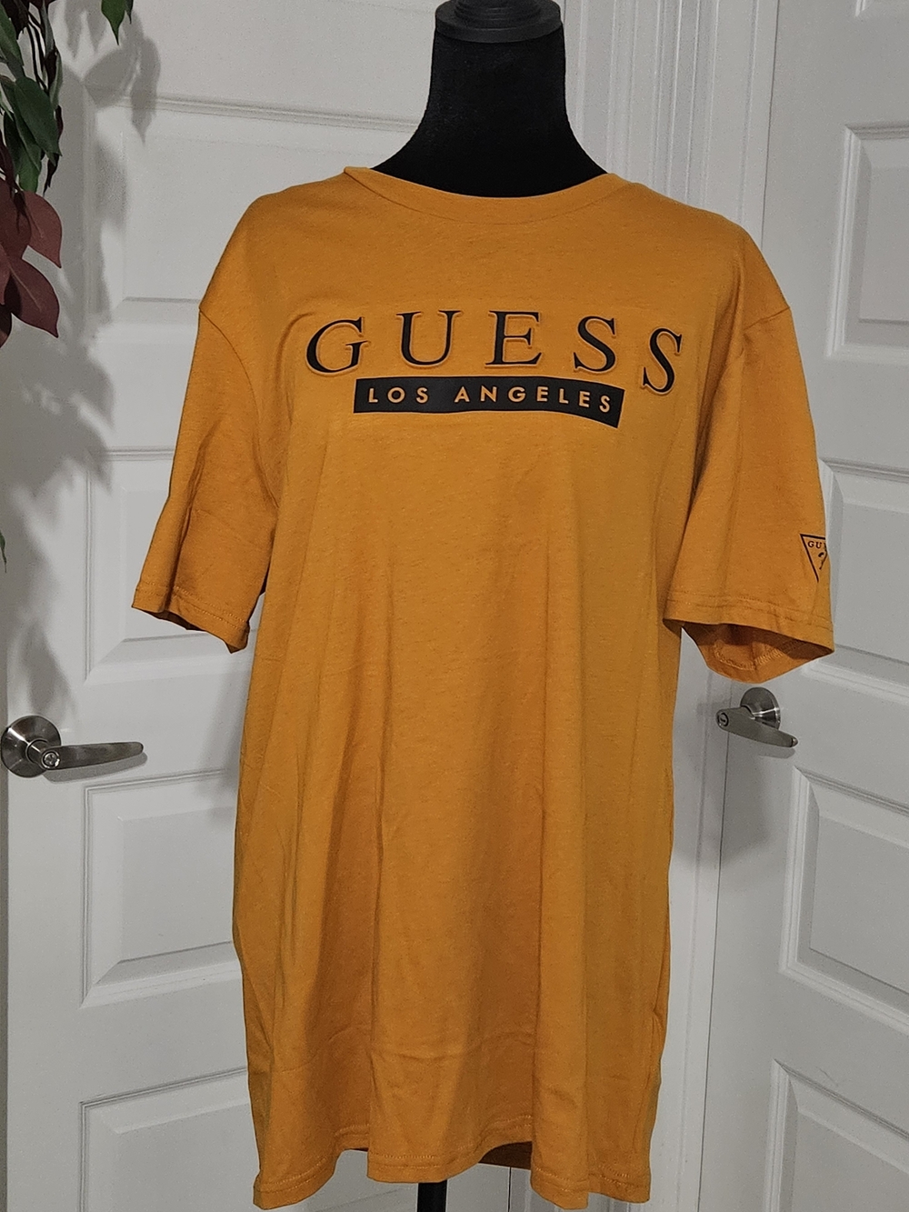 GUESS Men's Mustard Logo Short Sleeve Tee